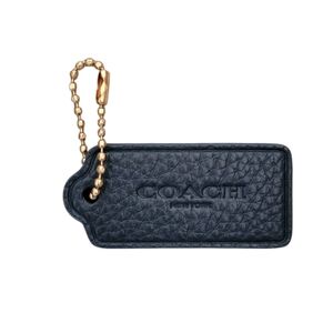Coach Black Quilted Key Holder with Gold Chain